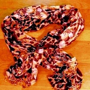 Animal Print Pink brown scarf